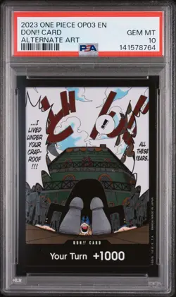 2023 ONE PIECE OP03-PILLARS OF STRENGTH DON!! CARD ALTERNATE ART PSA 10 GEM MINT - Image 1