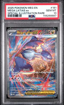 PSA 10 GEM MINT Mega Latias ex 181 Mega Evolution SIR Pokemon Card - Image 1