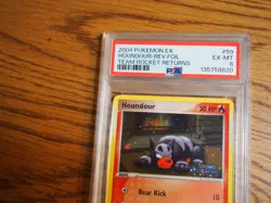 Pokemon 2004 Team Rocket Returns Houndour holo card, PSA 6 - Image 3