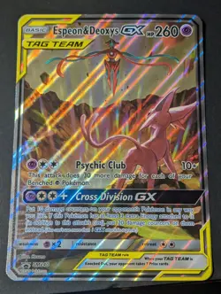 Espeon & Deoxys GX Oversized - (SM Black Star Promo) SM240 Jumbo Cards Holo - Image 1