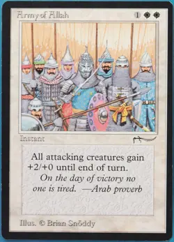 Army of Allah (a Dark) Arabian Nights NM White Common CARD (517383) ABUGames - Image 1