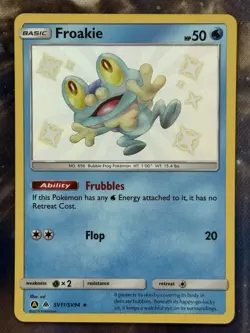 Froakie - SV11/SV94 - Pokemon Hidden Fates Sun & Moon Shiny Rare Card NM - Image 1