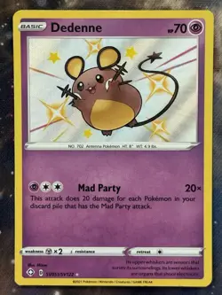 Dedenne - SV051/SV122 - Pokemon Shining Fates Sword Shield Shiny Rare Card NM - Image 1