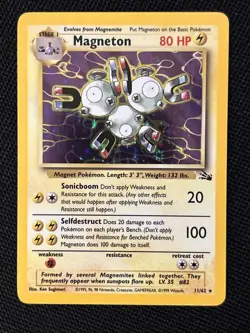 Pokemon Magneton 11/62 Fossil Holo *Near Mint* Never Played Card - Image 1
