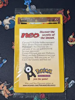 New SEALED Entei 34 WoTC Reverse Holo Black Star Promo Pokemon Card Wow Look! - Image 1