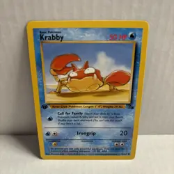 1st Edition Krabby 51/62 Fossil Set Pokemon Card - GEM MINT 🔥 - Image 1