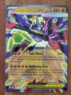Pokemon TCG Mega Zygarde Ex 047/088 Perfect Order Double Rare NM Card - Image 1