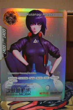 Kusanagi Motoko Ghost in the Shell SAC_2045 Promo Foil Card Force of Will TCG - Image 2