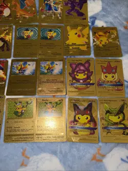 Gold Pokemon Cards Custom Set with Case - Image 2