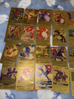 Gold Pokemon Cards Custom Set with Case - Image 3