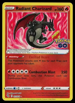 Pokemon Card - Radiant Charizard Pokemon GO 011/078 Radiant Rare - Image 1