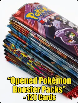 120 Pokemon Cards in Original Booster Sleeves - Holos + Reverse Holos Bulk Lot - Image 1