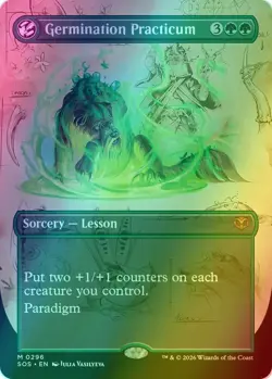 Germination Practicum - Foil - Borderless Secrets of Strixhaven MTG - Image 1
