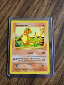 Charmander 46/102 Shadowless Base Set MP - Pokemon TCG Card Common - Image 1