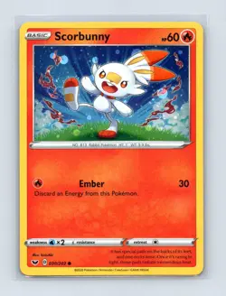 Scorbunny (Cosmos Holo) 030/202 Holo Promo Blister Exclusives Pokemon LP - Image 1