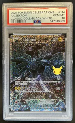 2021 Pokemon SWSH Celebrations Zekrom Classic #114/114 PSA 10 - Image 1