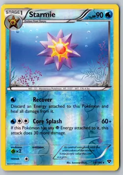 Pokemon: Starmie Reverse Holo Rare XY Base Set 34/146 LP+/NM - Image 1