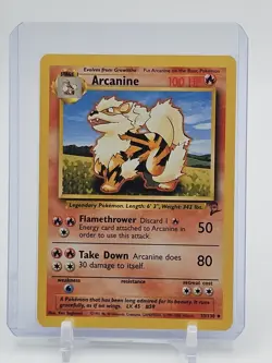 ARCANINE 1999-2000 POKEMON BASE SET 2 UNCOMMON #33/130 Q5650 - Image 1