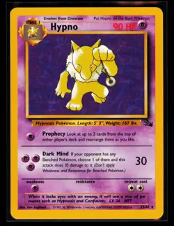 Hypno 23/62 Rare Non-Holo Fossil Vintage Pokemon TCG NM 23/62 - Image 1
