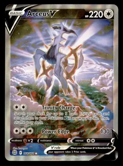 Arceus V 166/172 Ultra Rare Brilliant Stars Pokemon Moderately Played - Image 1