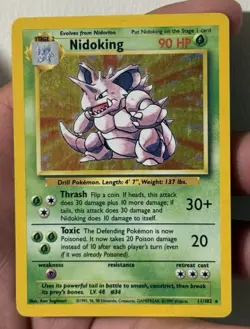 Pokemon TCG Nidoking Base Set 11/102 Holo Unlimited Holo Rare - Image 1