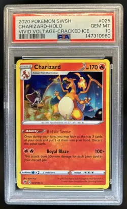2020 Pokemon SWSH Vivid Voltage Charizard Promos Holo #025/185 PSA 10 GEM MINT - Image 1