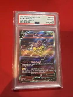 Pokemon TCG Raikou V GG41 Crown Zenith Ultra Rare Holo PSA 10 2023 - Image 1