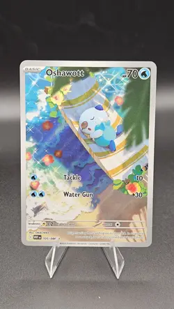 Pokemon TCG White Flare #105/086 Oshawott Holo Illustration Rare - Image 1