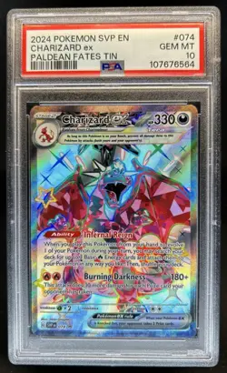 2024 Pokemon SV Black Star Promos Charizard ex #074 PSA 10 GEM MINT - Image 1