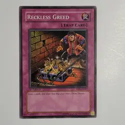 Yugioh TCG- Reckless Greed - SD2-EN027 - NM - Common - 1st Edition - Trap - 2004 - Image 2