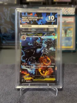 Pokemon TCG Mega Charizard X EX 110/080 SAR Inferno X Ace 10 Perfect Subgrades - Image 1