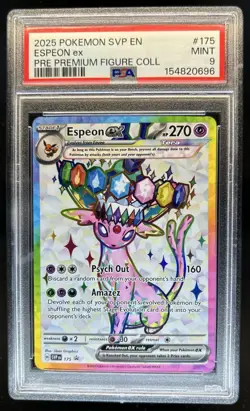 2025 Pokemon SV Black Star Promos Espeon ex #175 PSA 9 - Image 1