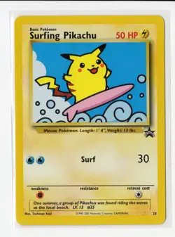 Pokemon Surfing Pikachu Promo WoTC Promo 28/53 LP-NM WOTC Vintage - Image 1