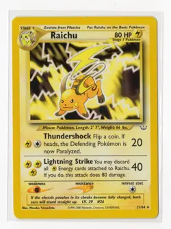 Pokemon Raichu Rare Neo Revelation 21/64 NM WOTC Vintage - Image 1