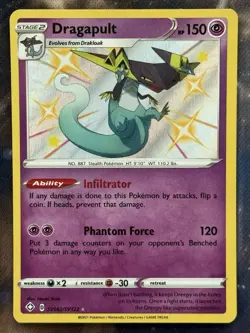 Dragapult SV062/SV122 Shiny Rare Shining Fates Shiny Vault Pokemon NM - Image 1