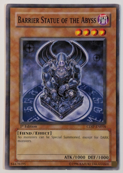 Yugioh TCG - 1x Barrier Statue of the Abyss - CDIP-EN018 - LP - Common, 2006 1st - Image 1