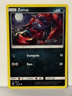 Zorua 52/73 Shining Legends NM Pokemon Fast Shipping - Image 1