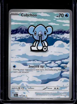 2025 Pokemon Black Bolt Cubchoo Illustration Rare #109/086 - Image 1