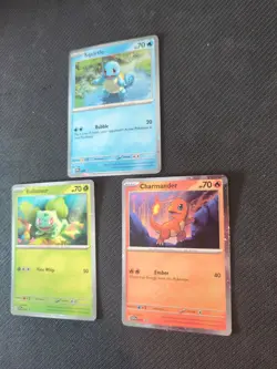 Pokemon 151 Promo Bulbasaur Charmander Squirtle SVP 046 047 048 Kanto Cosmo Holo - Image 3