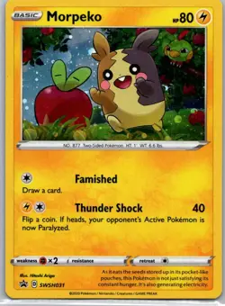 Pokemon TCG Morpeko SWSH031 SWSH Black Star Promos Holo NM - Image 1