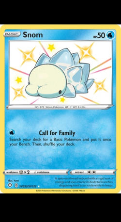 Holo Snom SV033/SV122 Shiny Holo Rare Shining Fates Pokemon TCG - Image 1