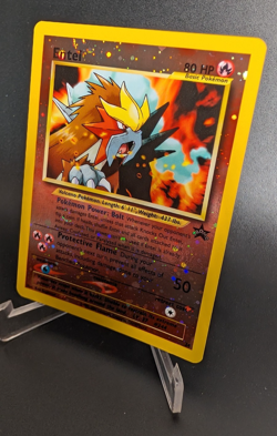 Entei - WOTC Black Star Promo #34 - Pokemon TCG - MP - Double Swirl (See Photos) - Image 3