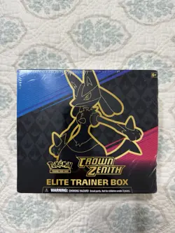 Pokemon Crown Zenith Elite Trainer Box English Lucario Promo Sealed - Image 1