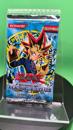 1 New Sealed 1st YUGIOH Legend of Blue Eyes White Dragon Booster 2002 Portuguese - Image 2
