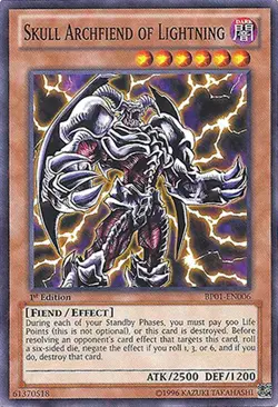 1x (LP) Skull Archfiend of Lightning - BP01-EN006 - Starfoil Rare - Unlimited Ed - Image 1