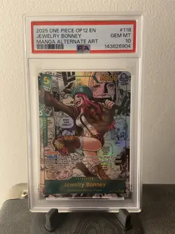 2025 One Piece OP12 EN Manga Alternate Art #118 Jewelry Bonney PSA 10 GEM MINT - Image 3