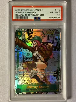 2025 One Piece OP12 EN Manga Alternate Art #118 Jewelry Bonney PSA 10 GEM MINT - Image 5