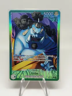 Jinbe OP11-021 One Piece CCG Leader Holo 5000 Power Card English NM - Image 1