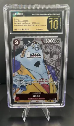 2022 One Piece Promo Premium Collection 25th Anniversary Jinbe CGC 10 PRISTINE - Image 1