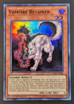 Yugioh TCG - 1x Vampire Retainer - DASA-EN002 - NM - Super Rare - 1st Edition - Image 1